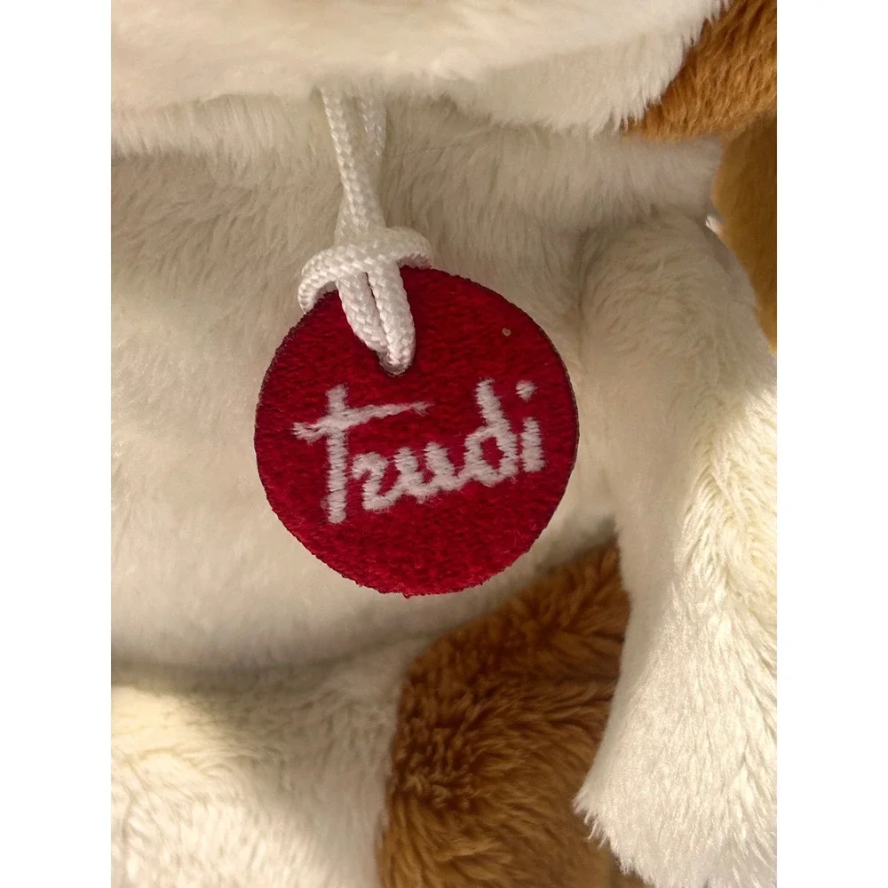 Trudi Roma Beagle Hound Dog Plush Hand Puppet Retired Brown White Black Italy